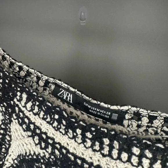 Zara Crochet and Linen Cotton Blend Dress - Picture 10 of 14